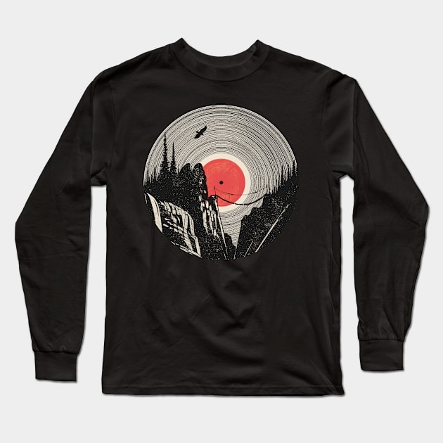 Forest Silence Vinyl Long Sleeve T-Shirt by Bongonation